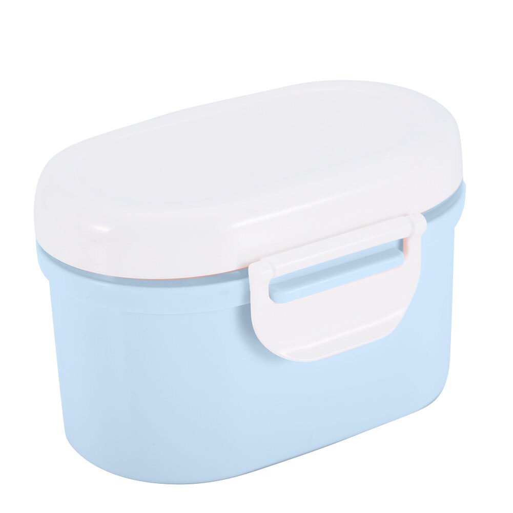 3 färg s/l bärbar mjölkpulver försegling förvaringsbox fryssäker med skyddande lock: Blå s