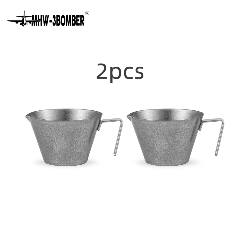 MHW-3BOMBER Espresso maatbeker met handvat Roestvrij staal Coffee Shot Koffie Gietbeker Thuis Keuken Meetaccessoires: Bordeaux