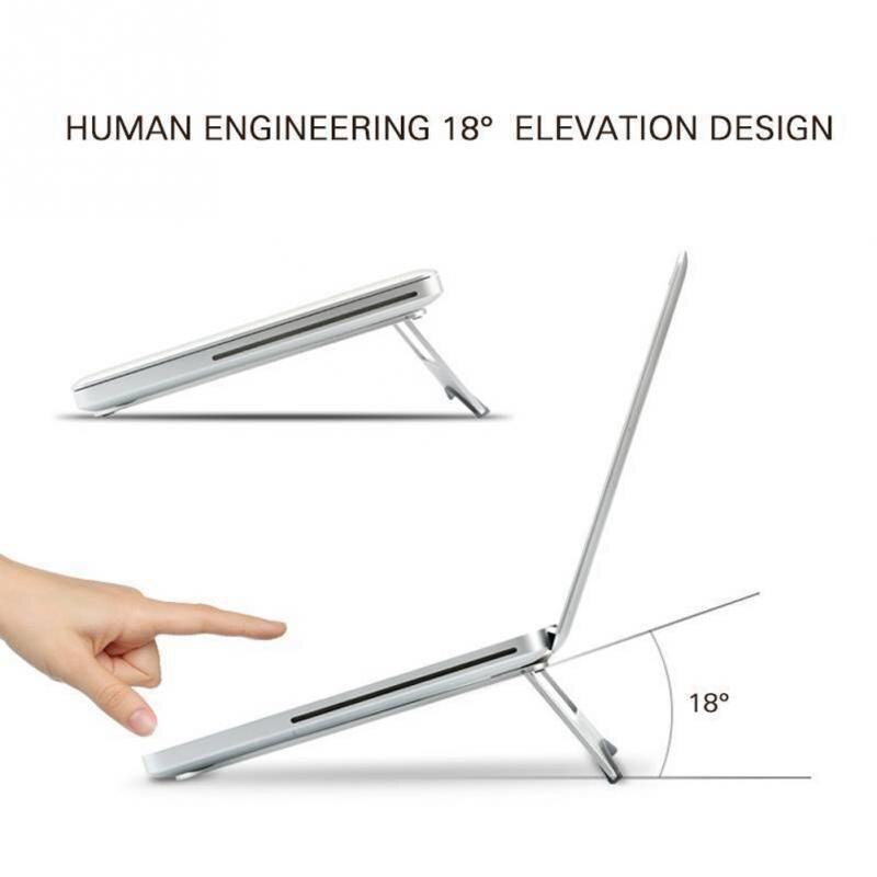 Hobbylane laptopständer aluminiumlegierung notebookständer faltbare laptophalterung kühlbasis tragbarer notebook-tischständerhalter