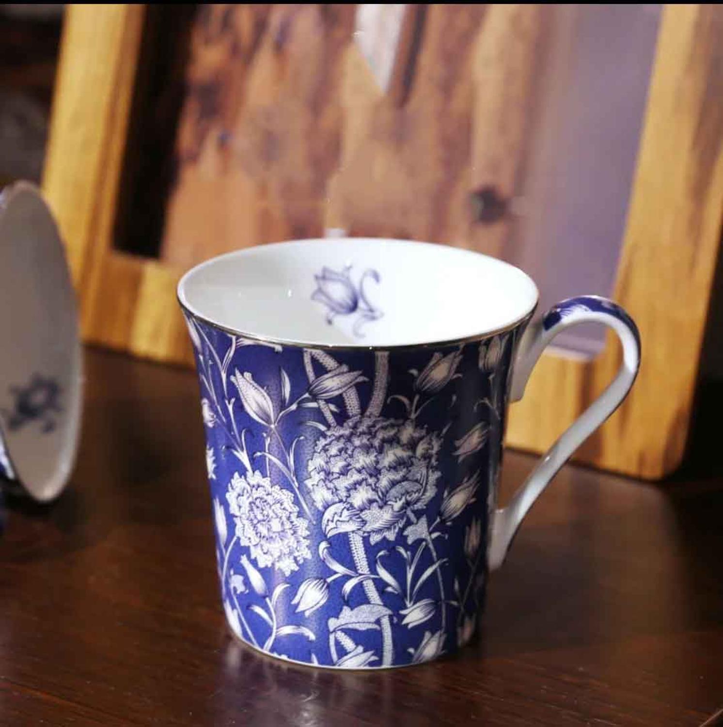 William morris vintage porcelæn te kop europæisk retro vand kop keramisk krus kaffe drinkware køkken tilbehør: Tulipaner