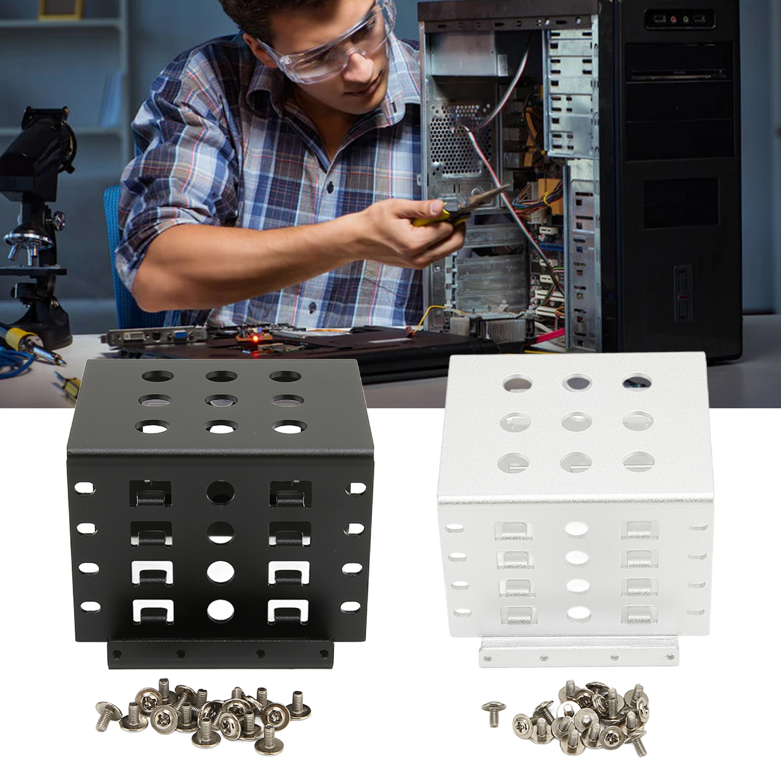 Support de disque dur 2,5 pouces, Support en alliage d'aluminium, Extension spatiale SATA IDE, support de montage pour disque dur 2,5 pouces, Installation facile pour IDE 2,5 pouces