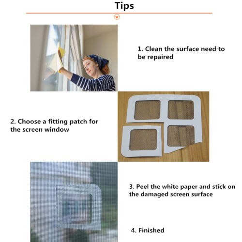 6Pcs Anti-Insect Door Window Mosquito Window Net Mesh Repair Screen Patch Kit Holes Crack