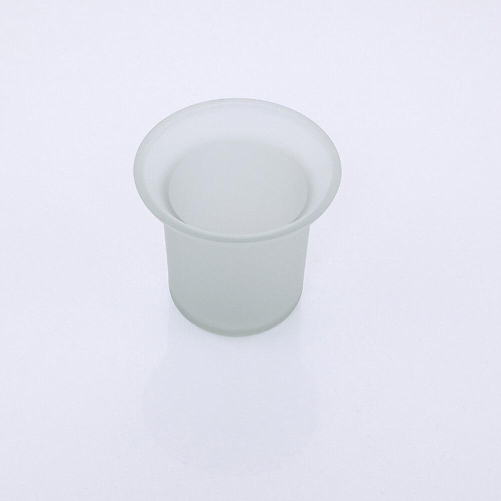 1 Set Toilet Brush and Holder Wall Mounted Glass Holder Stainless Steel Handle for Closestool Restroom Bathroom
