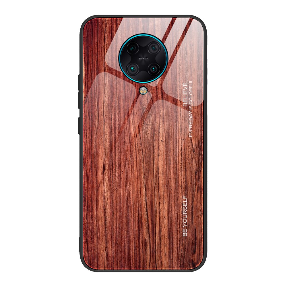 For Xiaomi Poco X3 Case Tempered Glass Wood Grain Protective Cover For Xiaomi Poco X 3 poco x 3 Funda: 05