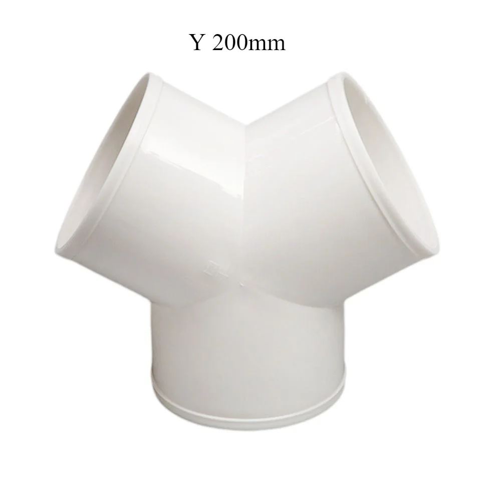 100/150/200mm Ducting T/Y Duct Connector Snelle Ventilatie Buis Gezamenlijke Koppeling 3 Manieren Splitter PVC Uitlaatpijp Draagbare Fittings: Oranje