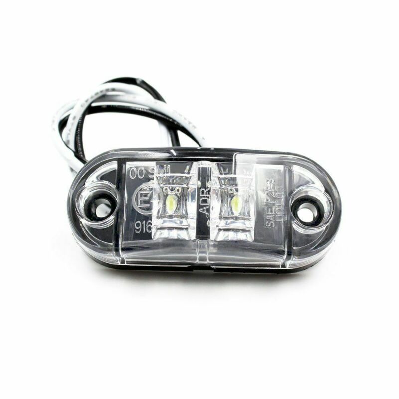 10pcs White LED Marker Lights Car Truck Trailer LED Side Marker Lights For exterior interior use