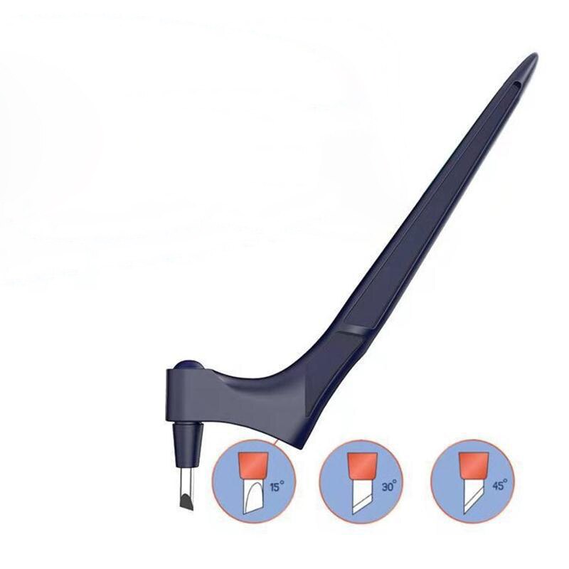 DIY Craft Paper Cutting Tools 3 Blades 360 Rotating Blade Craft Cutting Knife Wear-Resisting Cutter Handmade Art Carving Tool: Navy Blue Set