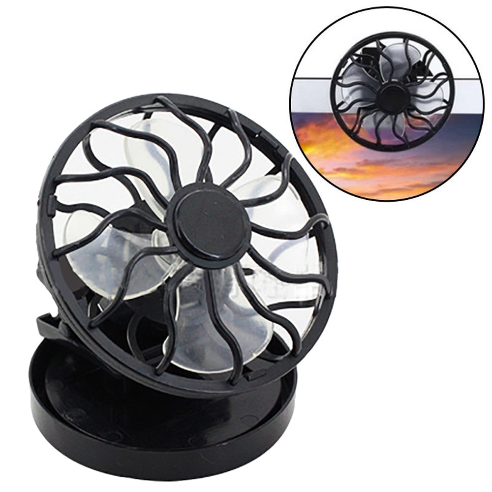 Portable Clip On Solar Cell Fan Mini Air Conditioner Sun Power Energy Panel Cooling Summer Cooler Car Fan Air Cooling Fan#p30