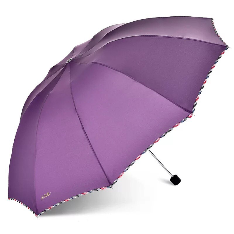 113CM Wind Resistant Folding Big Umbrella Rain Women Auto Luxury Big Windproof Umbrellas Men Frame Windproof 10K Parasol: Purple