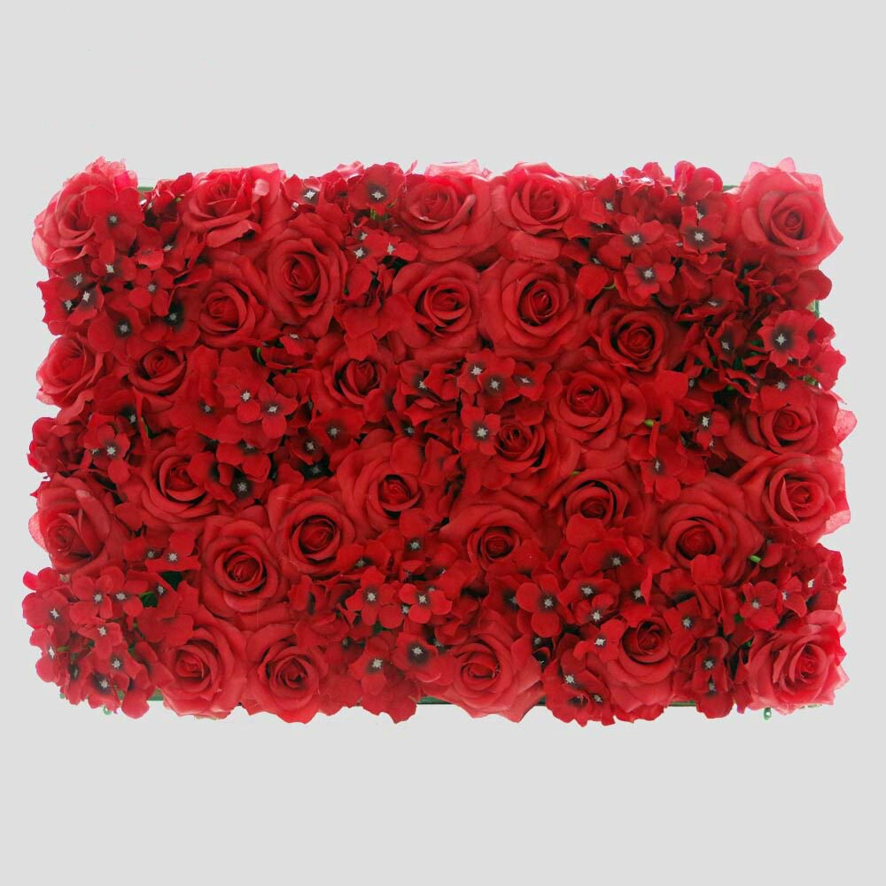 40 x 60cm kunstig silke rose hortensia blomst væg romantisk bryllupsfotografering rekvisitter foto diy baggrund paneler dekoration: B -02