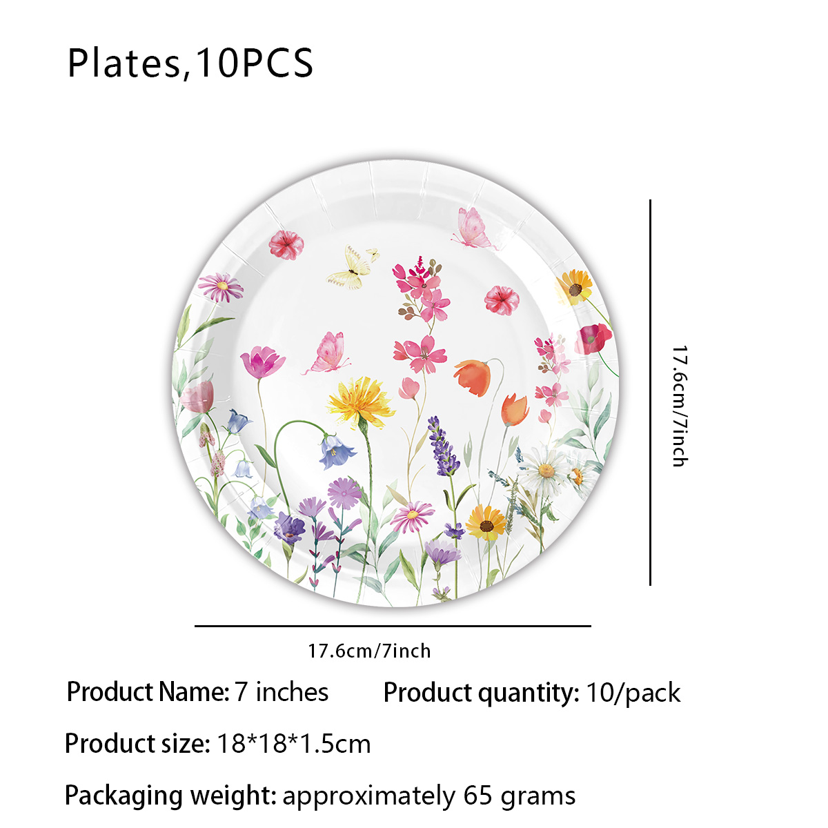 Wildflower Baby Shower Party Supplies for Girls Birthday Spring Floral Wedding Party Decors Disposable Paper Plates Napkin Cups: Deep Sapphire