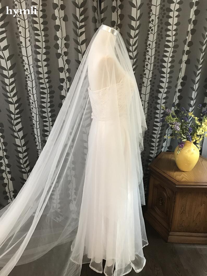 Soft Sluier _ _ 108 "W X 120" L _ _ Wit/Gebroken Wit/Ivoor blusher Sluier Kerk Veil Cover Gezicht Geen Kam