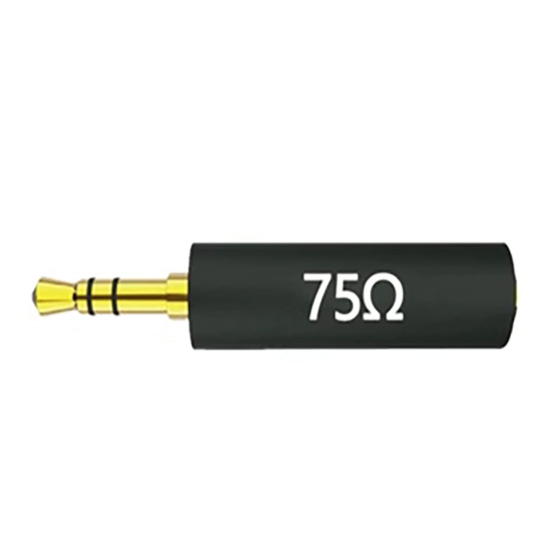 1 Uds. Enchufe de impedancia de auriculares conductor 30 75 150 200 400 600 ohm adaptador de cancelación de ruido resistencia reducir el enchufe del filtro de ruido: Gris oscuro