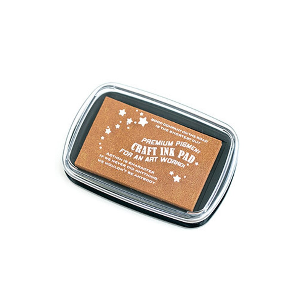 Almohadilla de tinta de Color metálico Vintage, almohadillas de tinta para sellos de goma, papel de álbum de recortes, tamaño grande, 6,7x10cm: Coppery