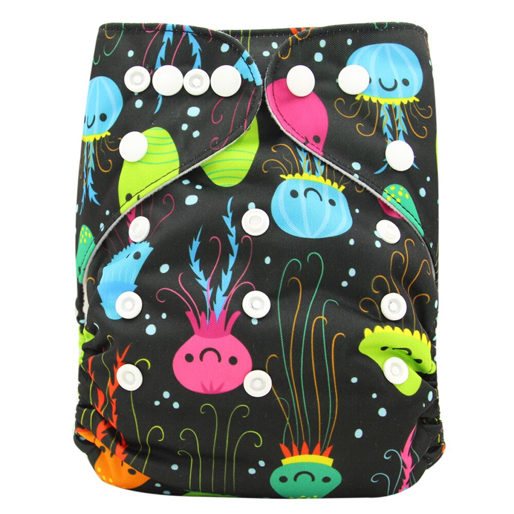 waschbar Baby Tuch Windel Tasche Wasserdicht Cartoon Tier Baby Windeln Reusable Tuch Windel Anzug 0-3 Jahre 3-15kg Baby: OB136