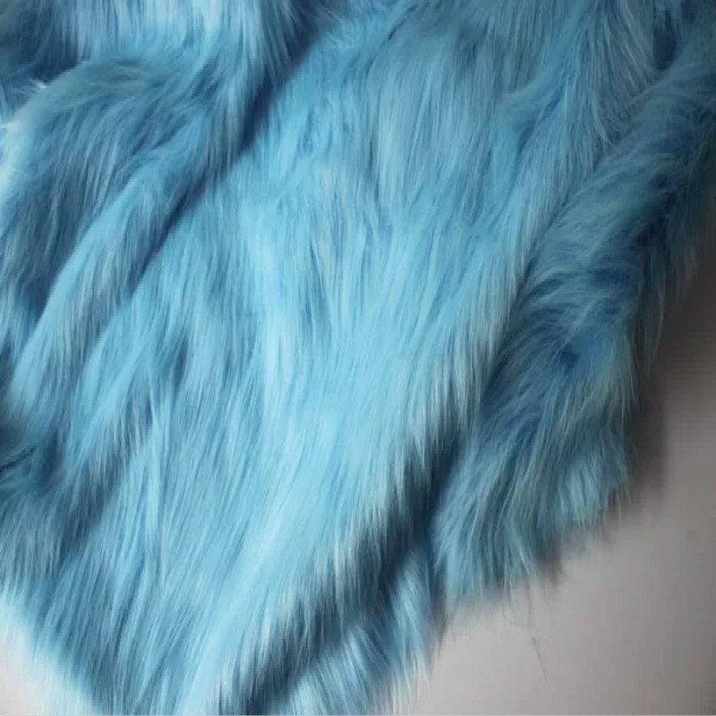 light blue Imitation plush fur cloth fabric use for counter display cloth interior decoration Cosplay background cloth 1Meter
