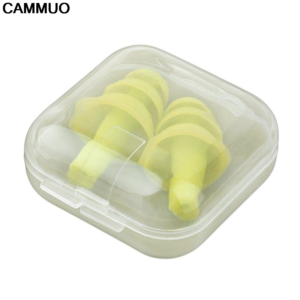 Anulador de ronquidos de ruido auricular tapones para los oídos de espuma blanda de sonido oído protección Anti ruido durmiendo de reducción de ruido