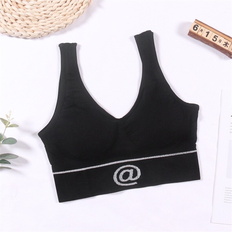 Women Bra Top Ins Style Bralette Tube Tops Breathable Tank Tops Seamless Bra For Women Strapless Plus Size B0193: Black