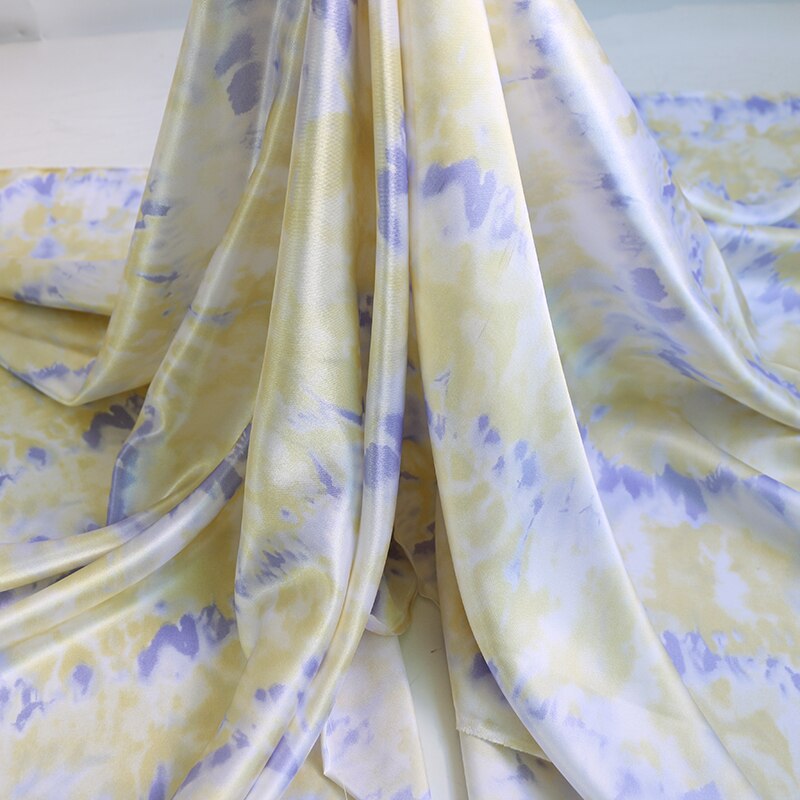 100cm * 148cm Krawatte Gefärbt 100% Polyester Satin Stoff Weiche Charmeuse Kleid Futter Textil Weichem