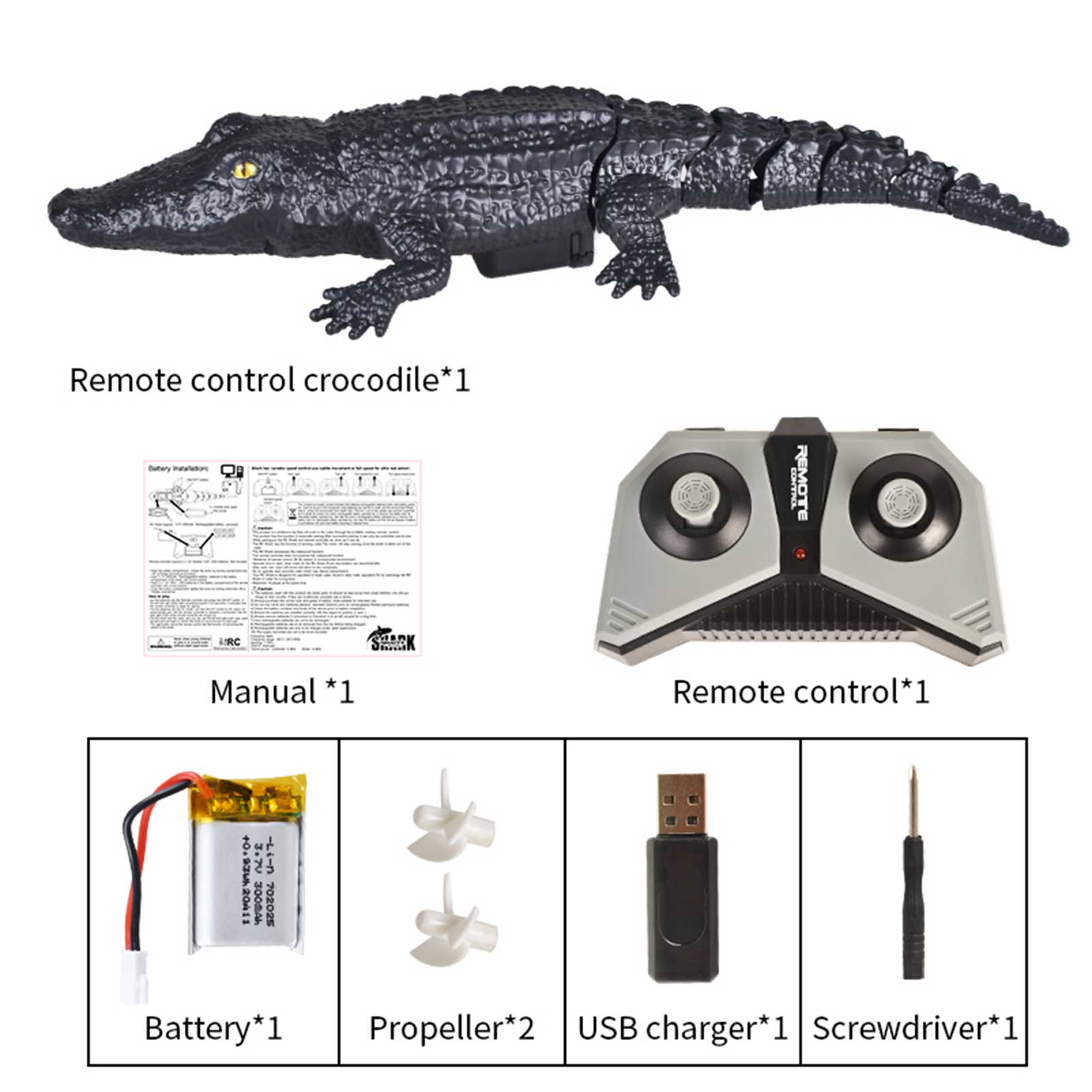 Rc Boot Krokodil Boot 2.4G Afstandsbediening Krokodil Hoofd Zwembad Drijvende Crocodilian Spoof Speelgoed Rc Boot Speelgoed Simulatie Crocodilian