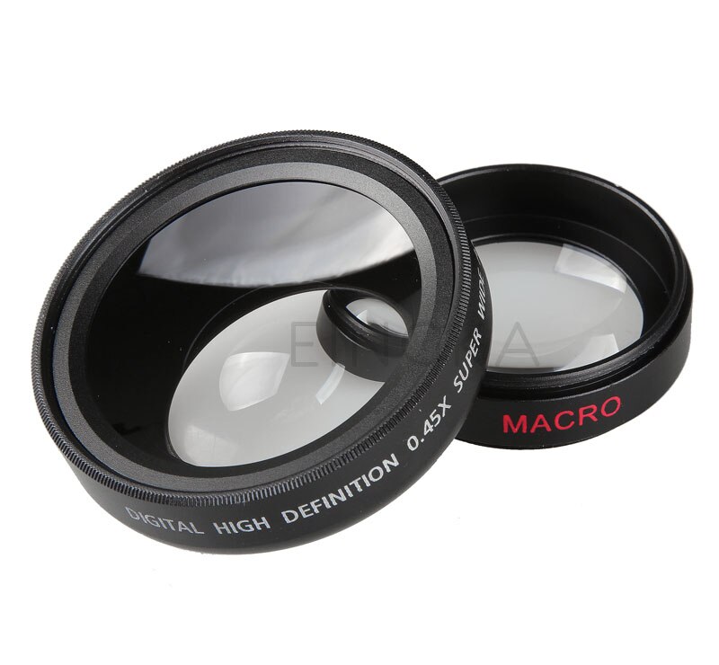 0.45X Super Groothoek Lens + 12.5X Macro Camera Lens 37mm Draad Mount