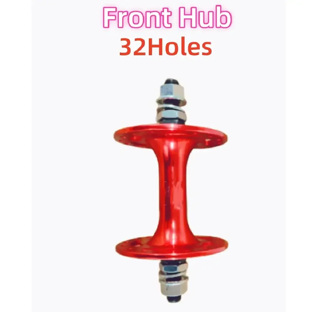 Mozzo bici a scatto fisso da 32/36 fori Mozzi bici da pista con cuscinetto asse da 3/8 "Mozzi bici da corsa a velocità singola 16/17/18t Ruota libera Fixie Parti di biciclette: Rosso