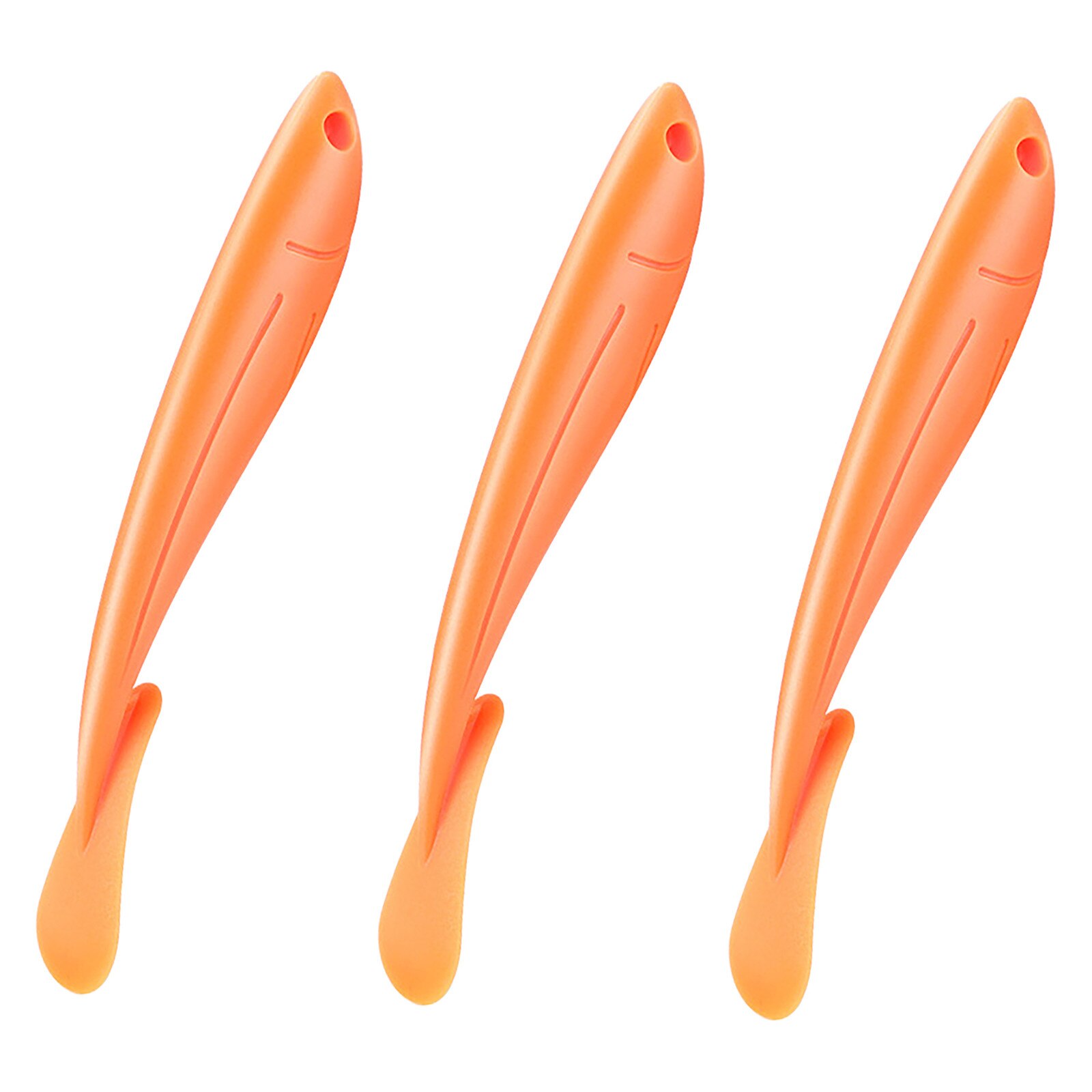 3Pcs Oranje Schillers Machine Keuken Gadgets Fruit Groente Gereedschap Gehumaniseerd Gebogen Handvat Fruit Gereedschap Keuken Gadget: A