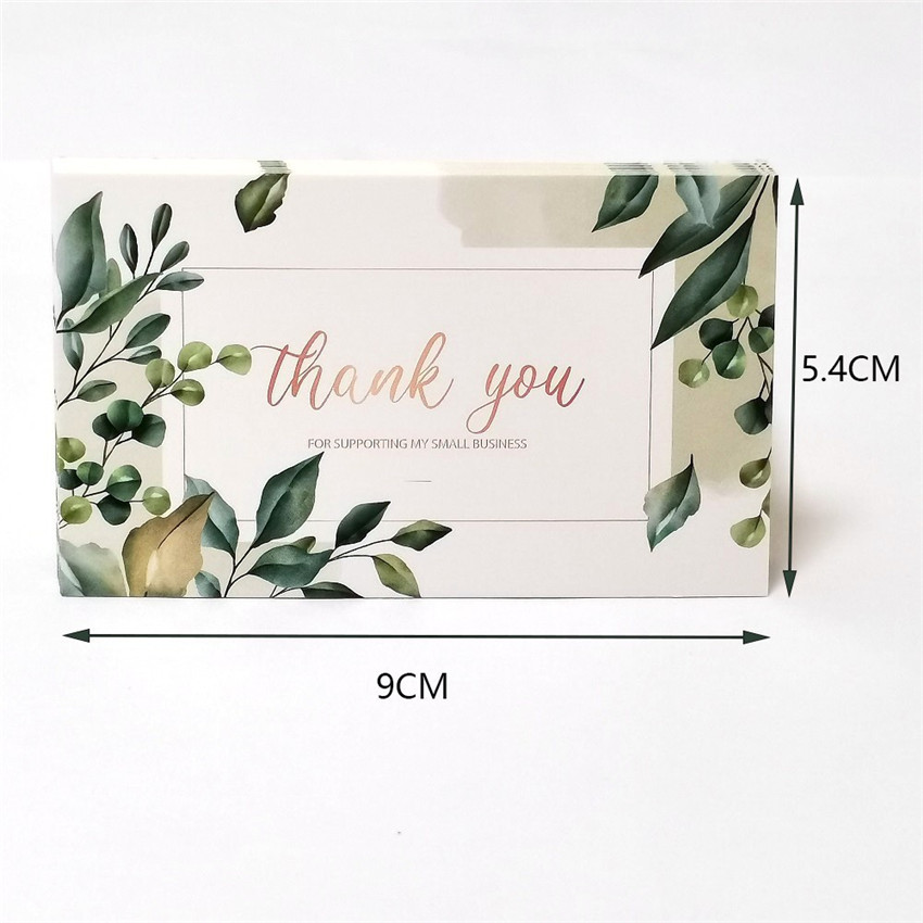 30Pcs/pack Flower thank you for supporting my small business card thank you card Baking cake package decor Wedding Party