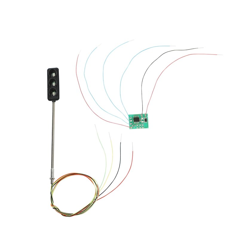 1 Set Traffic Light Signal HO OO Scale LED Model Architecture Train Railroad Crossing Walk Street + Circuit Board