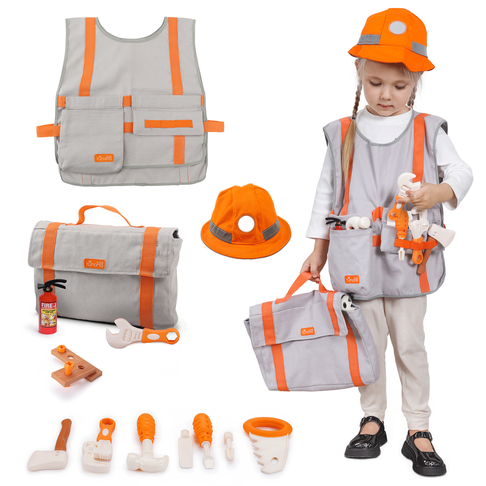 Tumama Ingenieur Rollenspel Costume Dress-Up Set 16 Pcs Fantasiespel Educatief Ingenieur Speelgoed Baby Speelgoed Playset kits