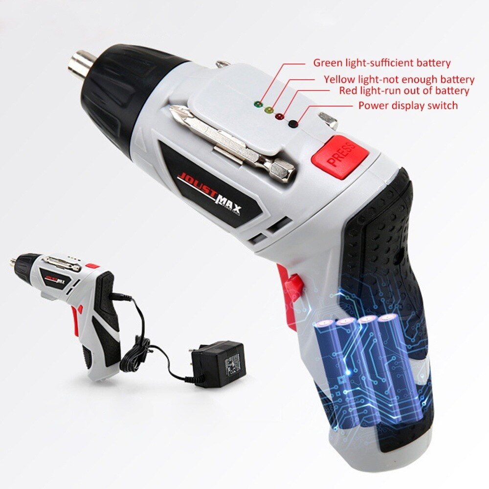 4.8V Electric Screwdriver Cordless Drill With 45 Bits Mini Wireless Power With LED Light Dremel Multi-function House Power Tools