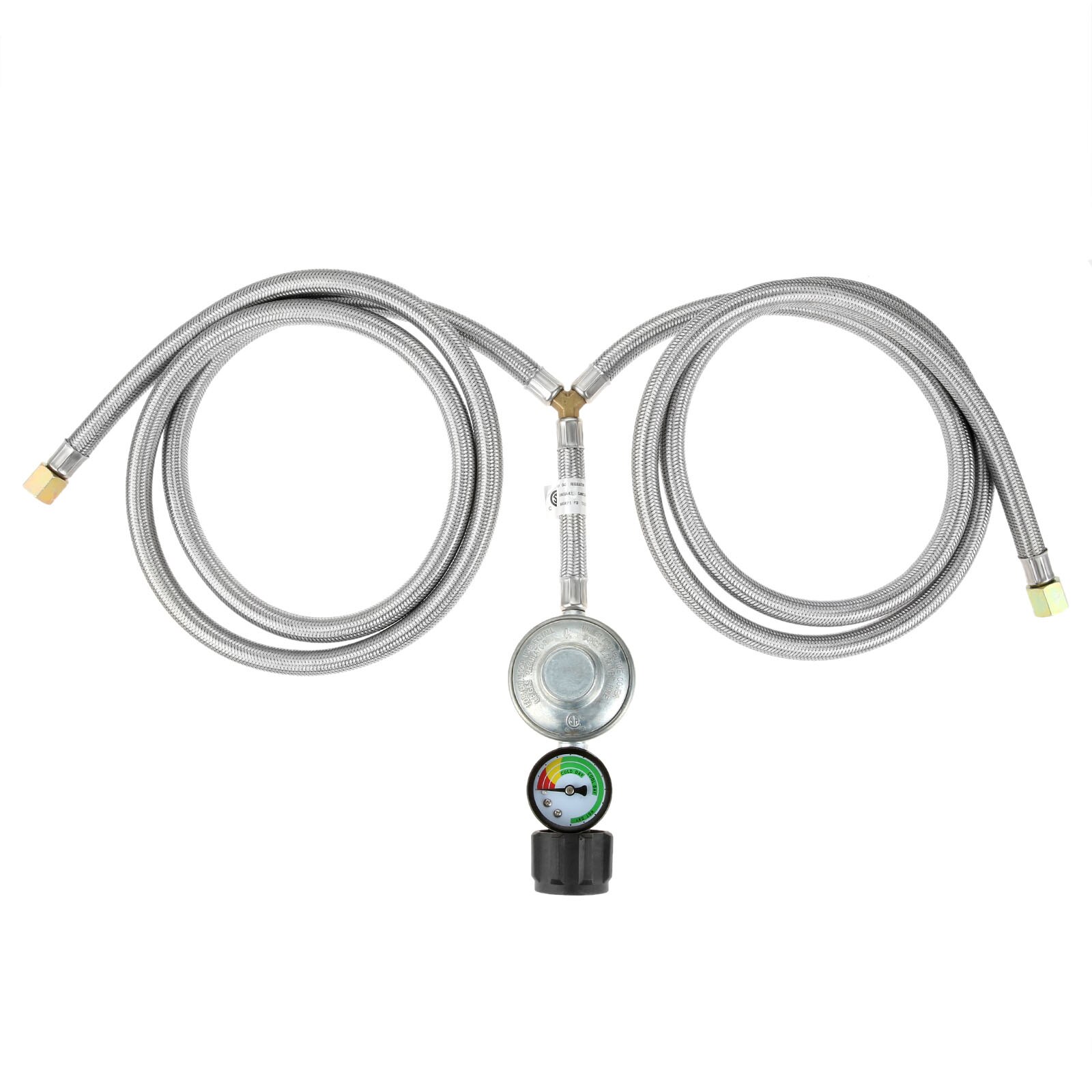 5ft Low Pressure Propane Regulator Adapter with Tank Gauge