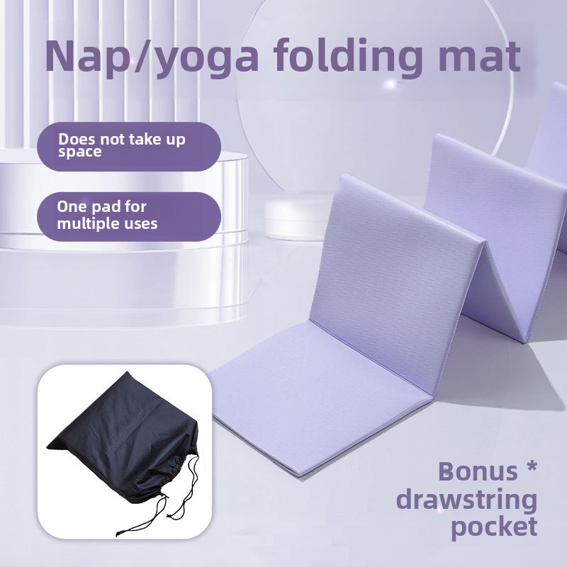 Foldable Yoga Mat 6/8mm Thick Non-Slip Eco-Friendly TPE Portable Exercise Mat for Pilates Lightweight Fitness Mat for Adult/Kids