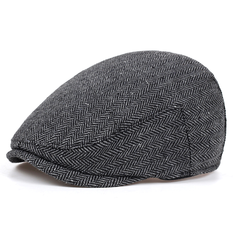 Karaktergitter stil baret hatte udendørs vindtæt kold hat mænds og kvinders universelle kasket bomuld varme kasketter