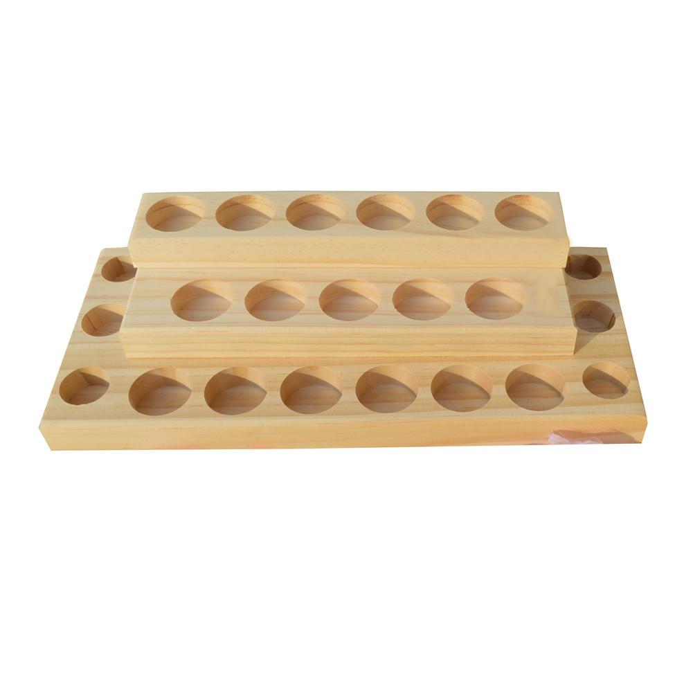 Natuurlijke houten aromatherapie parfum etherische olie display opbergrek houder voor 5-15ml flessen