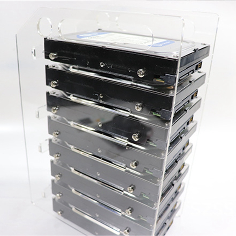 3.5 Inch Hdd Harde Schijf Kooi 8X3.5 Inch Hdd Kooi Rack Diy Hard Disk Case Voor Btc Mijnbouw Computer Opslag uitbreiding