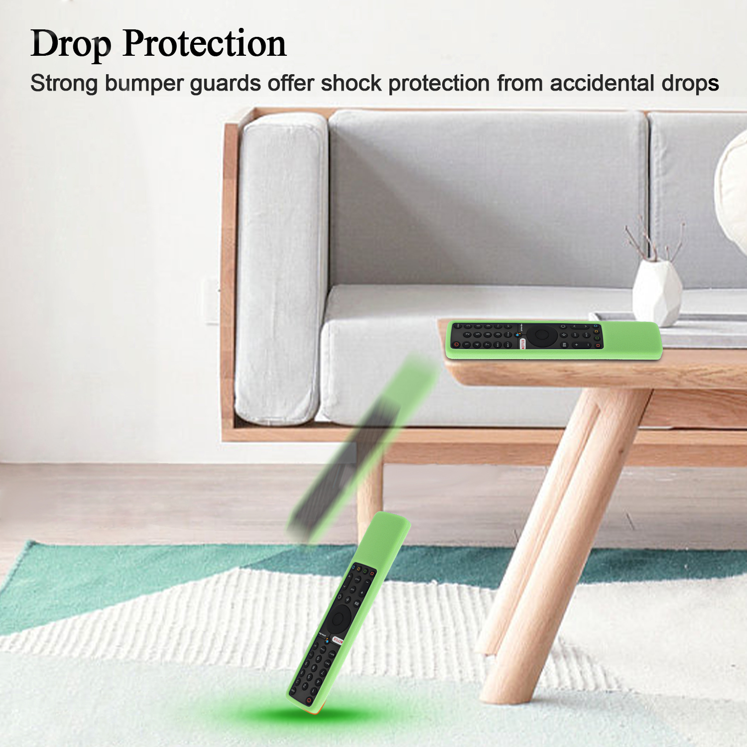 Funda protectora de silicona compatible con Xiaomi MI P1 32 "43" 55 "Android Q1 75 "TV mando a distancia XMRM-19 funda para mando a distancia por voz