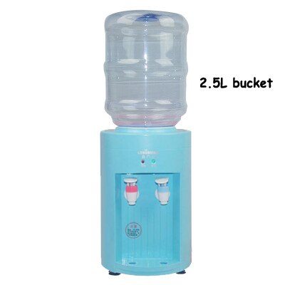 Mini varm drikke maskine 2.5l elektriske kold drikke vand dispenser stationære flasker hane vandhane springvand lille hjemmekontor: Blå