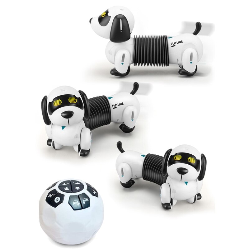 D55E Remote Control Dachshund Dog RC Robotic Stunt Puppy Toys Electronic Pet Following Programmable Robot