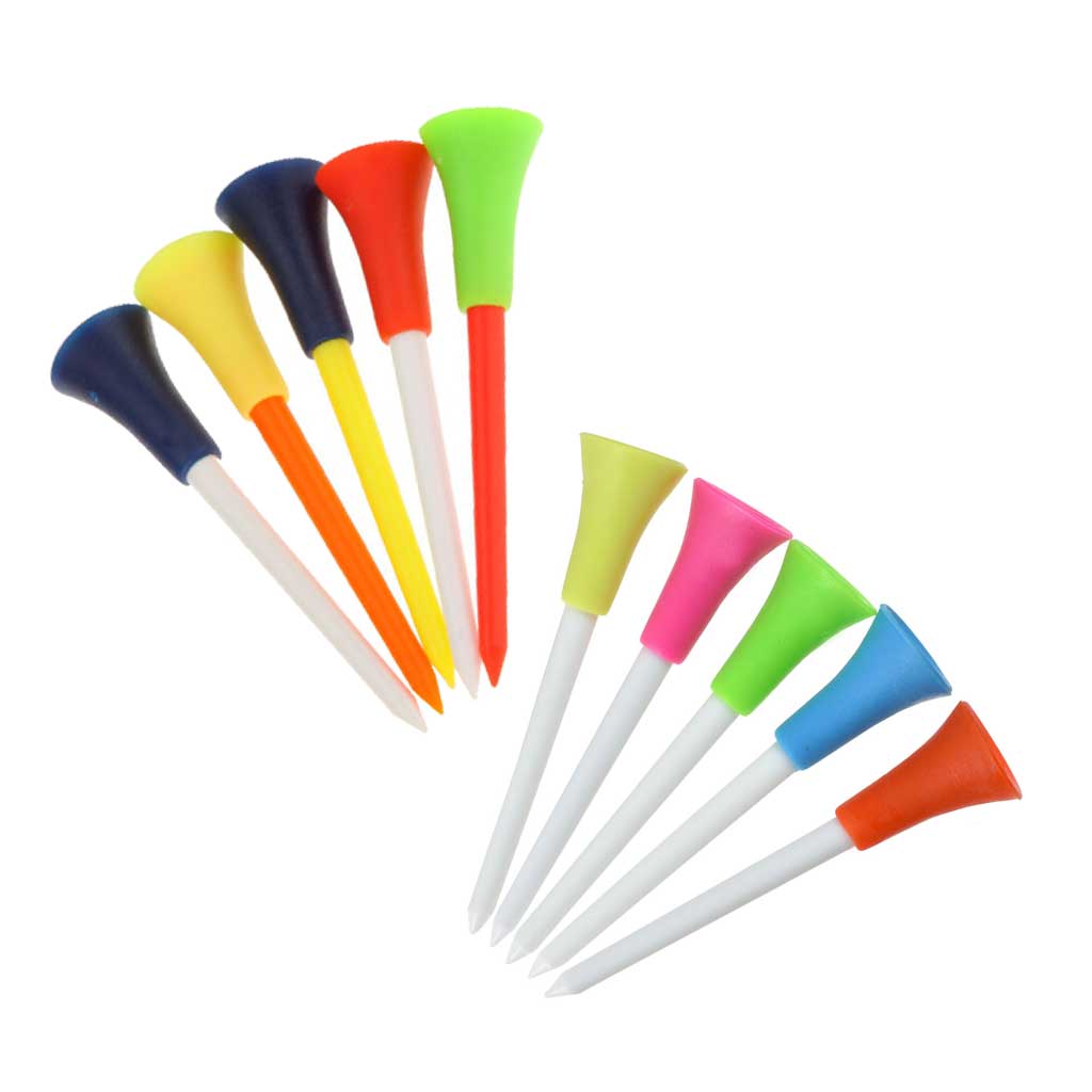 magliette da golf da 83 mm Cuscino in gomma Supporto per palline in plastica superiore Accessori da golf 10-40 pezzi colore casuale