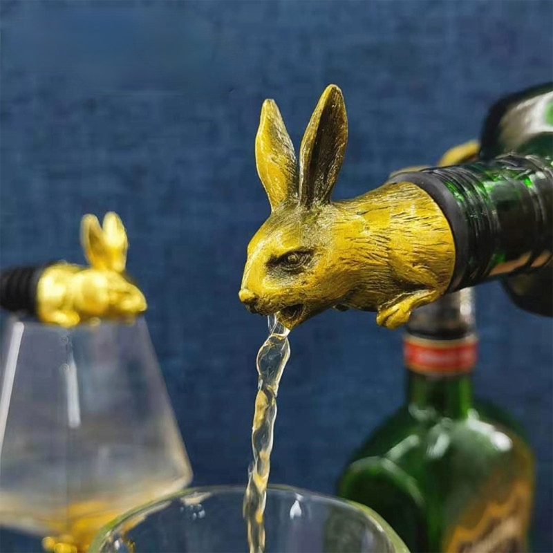 Pasen Cartoon Bunny Wijn Flessenstop Schenktuit Leuke Konijn Zinklegering Bar Tool Voor Huis Keuken Bruiloft Champagne Drank