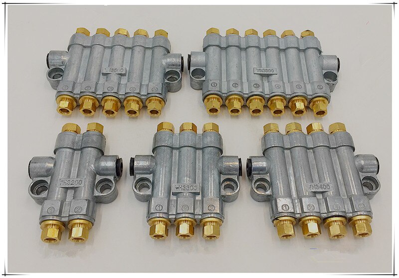 Detective volumetric Grease/Oil distributor/separator valve/divider 5 outlets for centralized lubrication system/RH3500