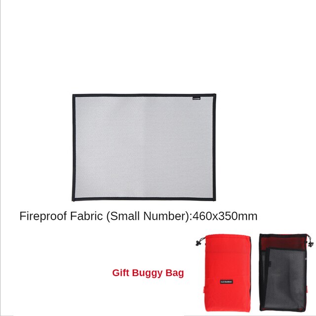 Outdoor Camping Fireproof Cloth Picnic Barbecue Insulation Pad Silicone Coated High Temperature Resistant Flame Retardant Cloth: Silica gel-small