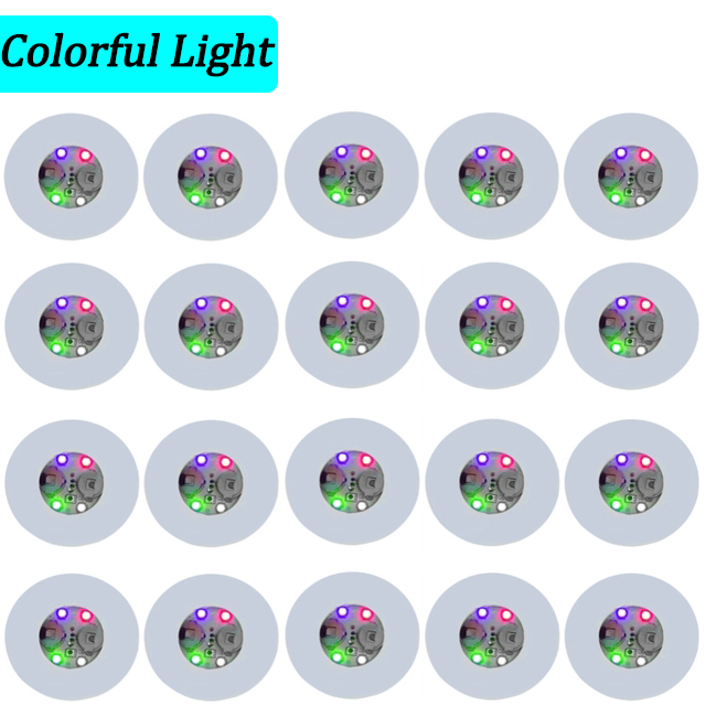 20/10/5/2 pièces LED sous-verres lumineux autocollant alimenté par batterie dessous de verre bouteille d'alcool verre à boire tasse tapis Bar fête décor lumière: L / YELLOW
