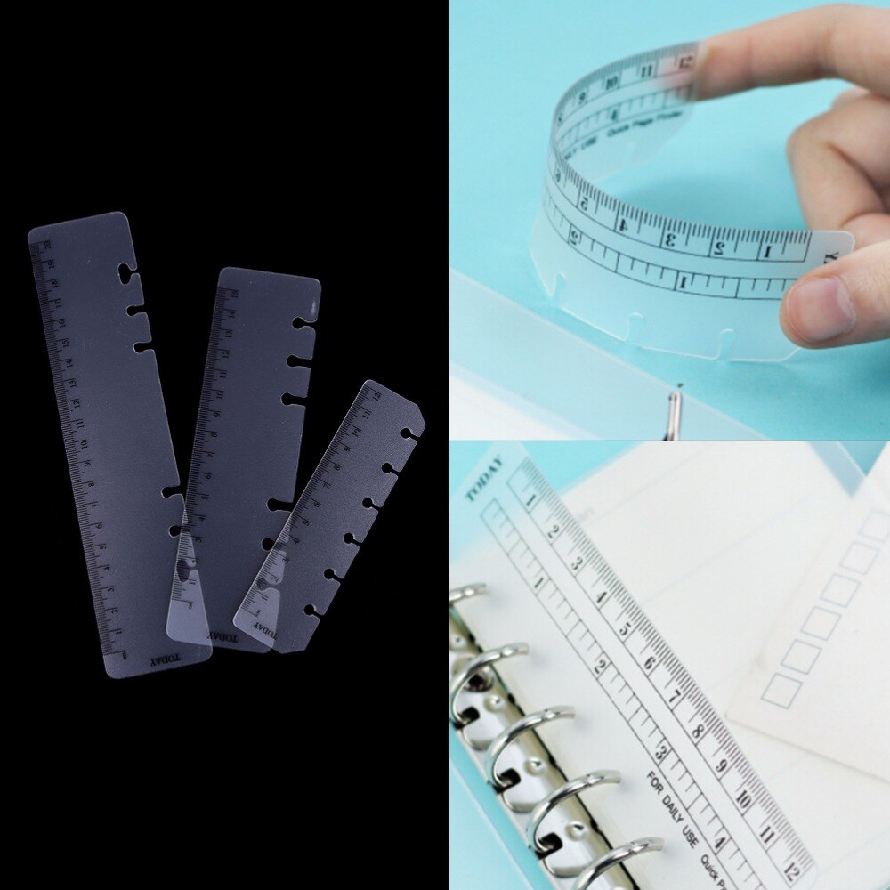 Praktische losse bladwijzer  a5 a6 a7 pvc planner agenda voor 6 gaten losse spiraal notitieboek liniaal