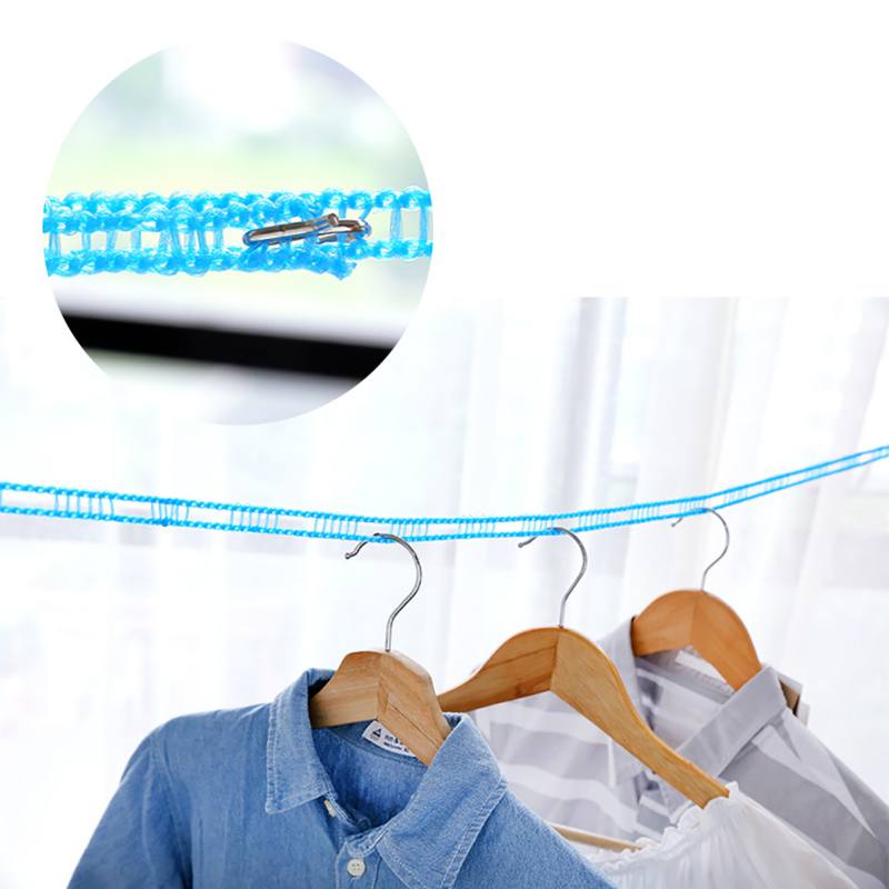 Guzon Corda Per Stendibiancheria Portatile Da Viaggio – Antivento, Regolabile, 5 Metri – Per Interni/Esterni, Campeggio E Uso Domestico (3 Pezzi, Blu/Rosa/Verde)