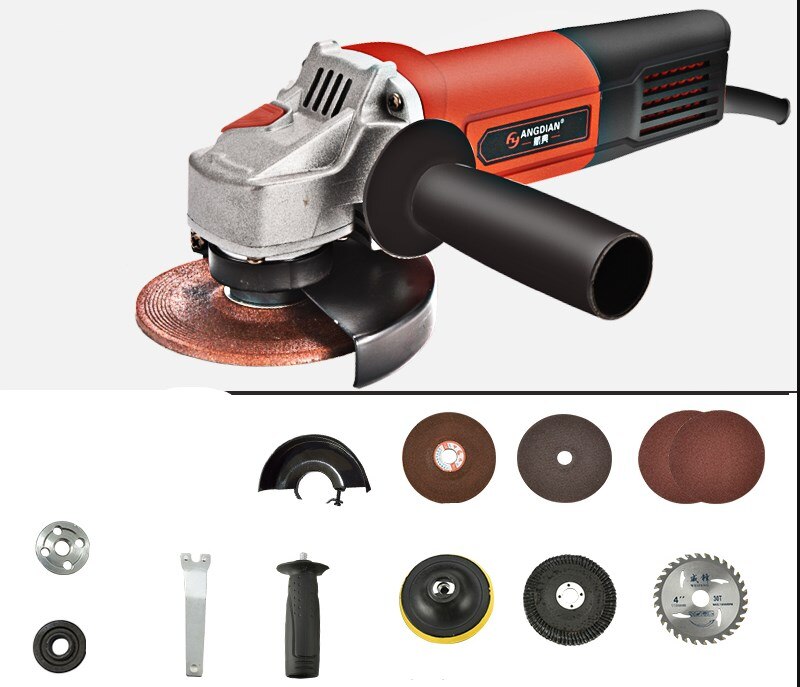 Angle grinder household polishing machine electric small polishing cutting machine grinding wheel portable multi-function: 1005-2