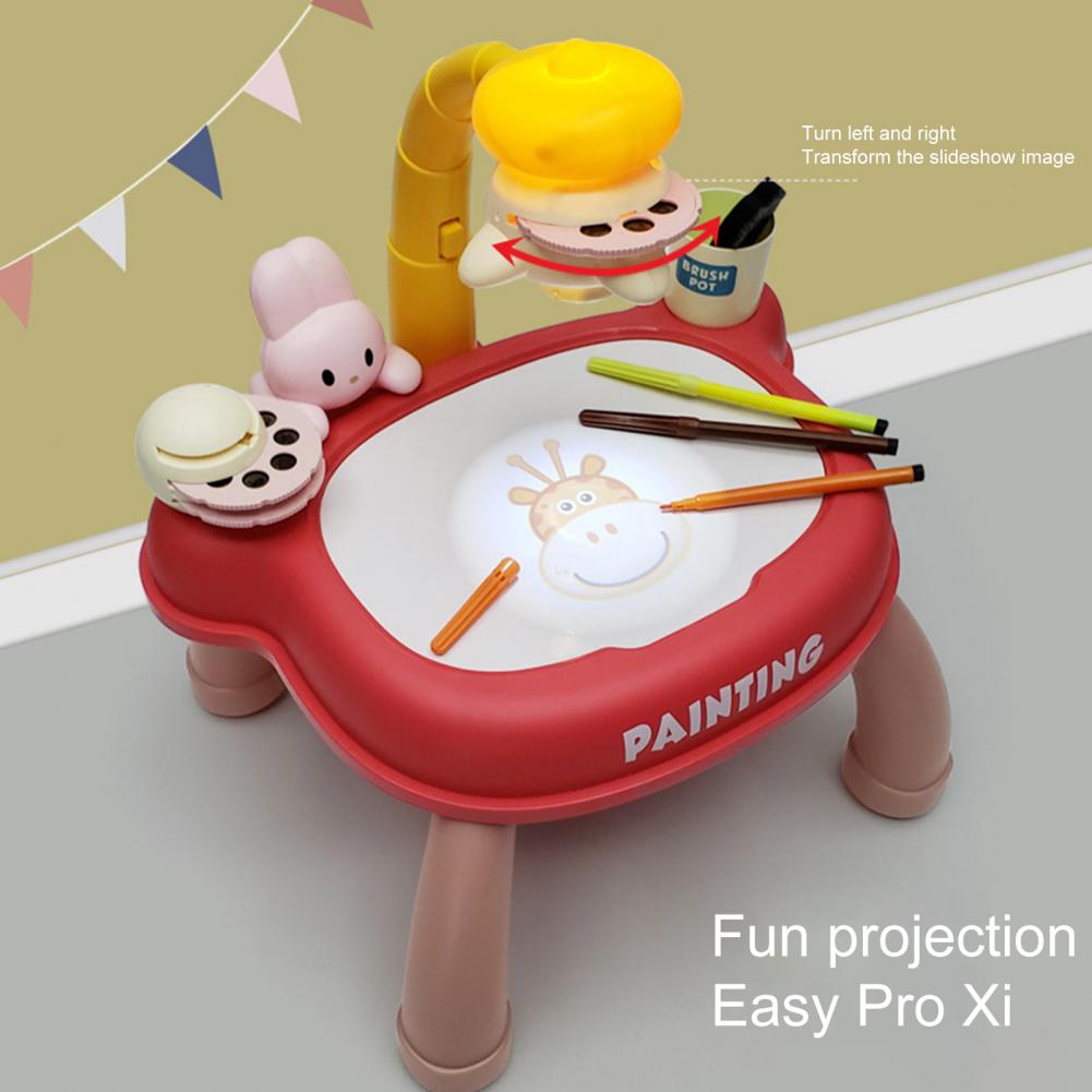 Imagination Ability Reusable Child Smart Projector Sketcher Desk for Children