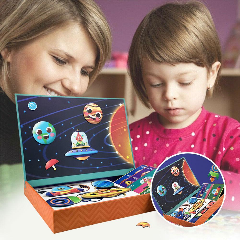 Kinderen Magnetische Boek 3D Puzzels Intelligente Puzzel Spel Kinderen Speelgoed Voor Kinderen Training Hersenen Onderwijsleerproces B2F8
