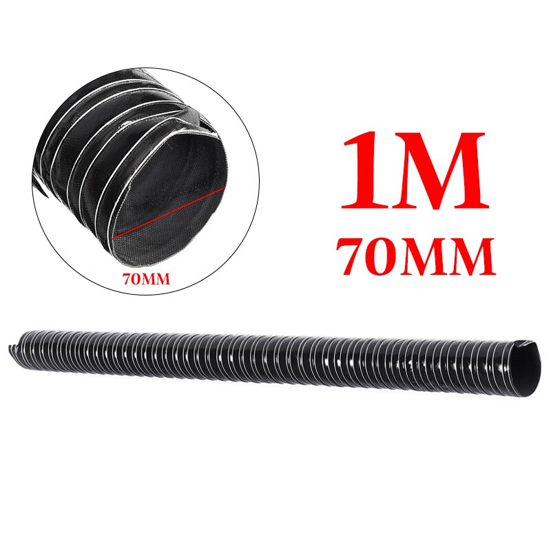 Tubo de entrada de aire Universal para capó de coche, manguera de conductos de aire de 1m, tubo de filtro Flexible de 76/70/63/60/57/51/45mm: Castaño